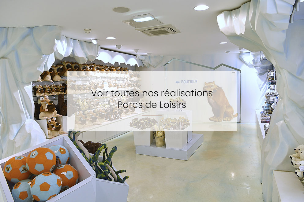 Agencement d'une boutique souvenir - Âge de glace