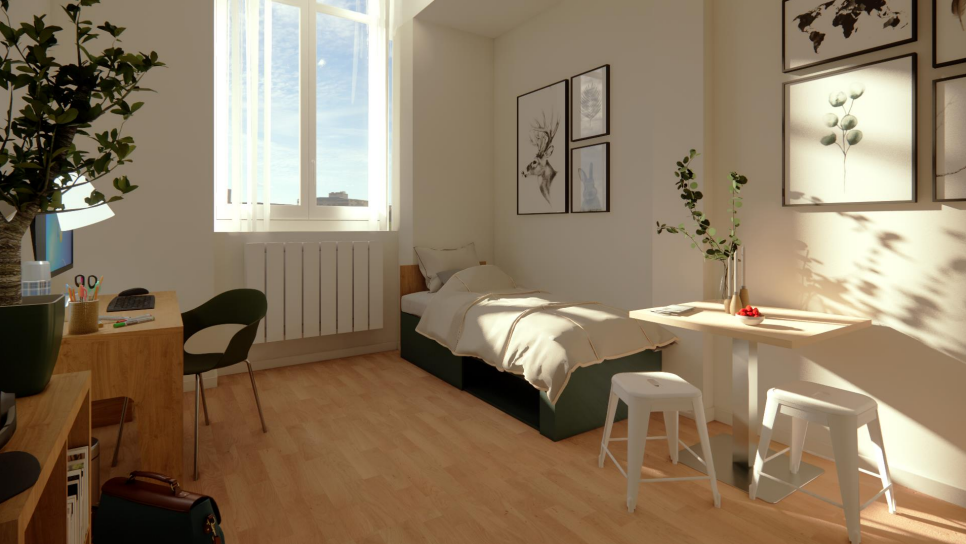 plan 3D résidence étudiante