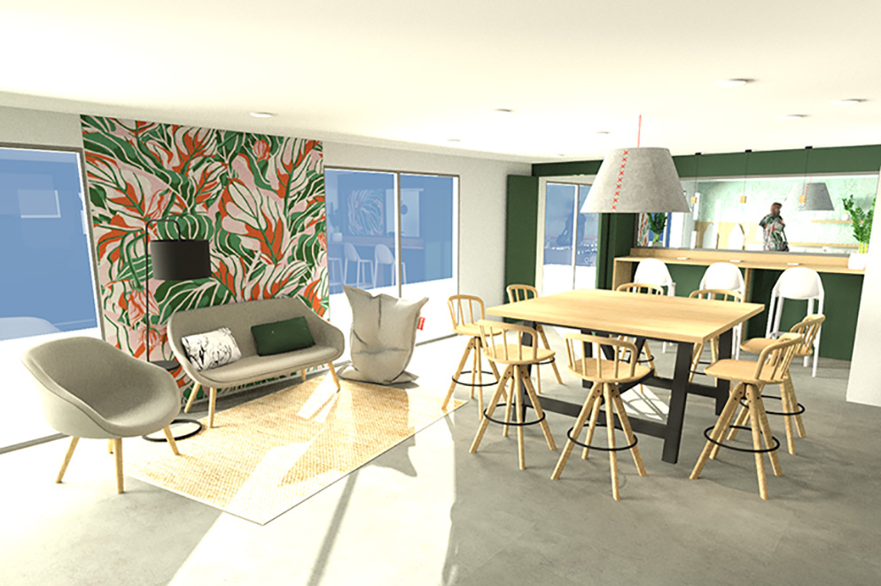 agencement espace de vie résidence étudiante studéa Riquet  