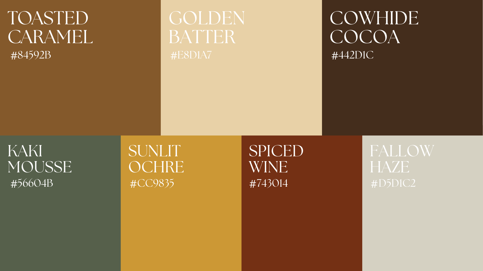 palette de couleurs de 2026