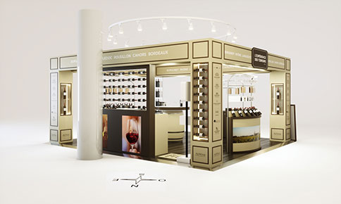 visuel 3D pop up store AdVini 