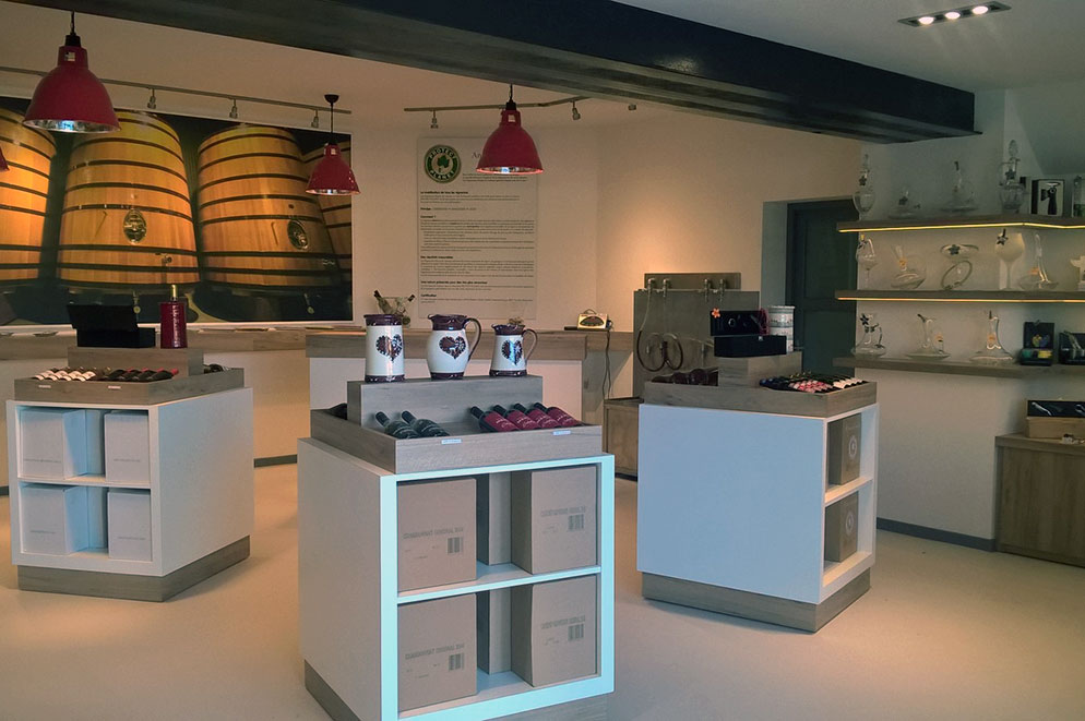 Agencement boutique - cave à vins - meubles sur-mesure