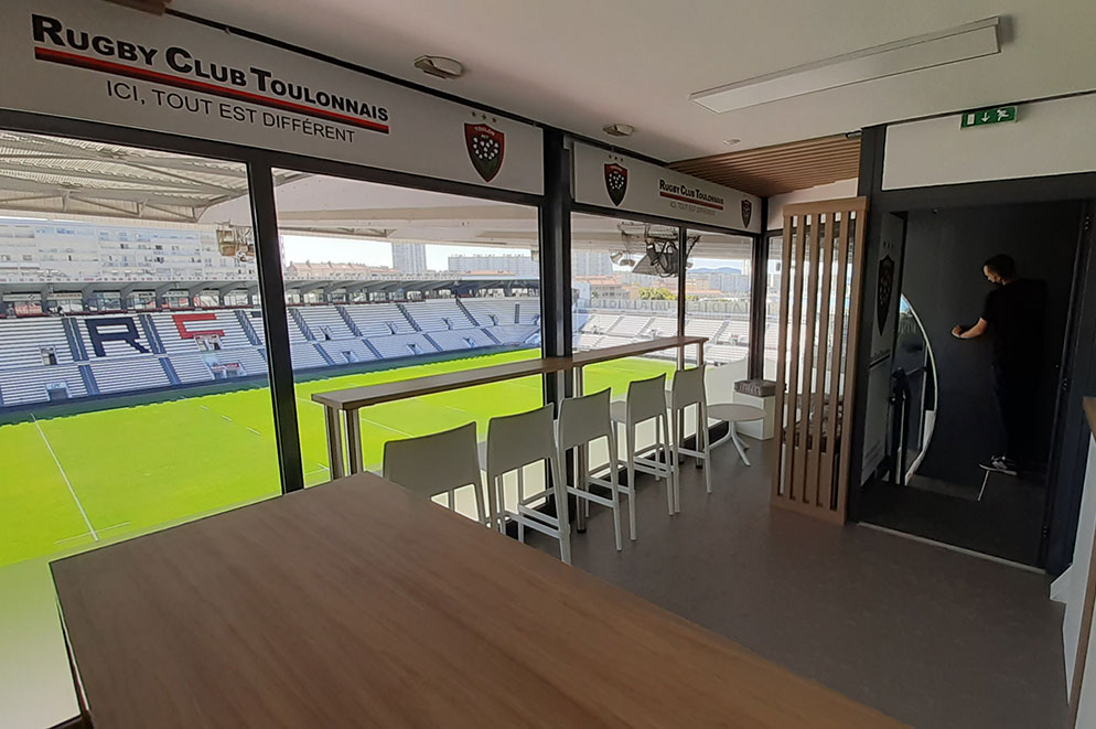 Agencement loges stade Mayol - Rugby Club Toulonnais