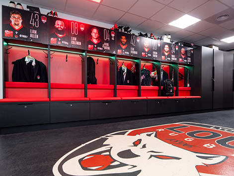 vestiaires du Lou rugby