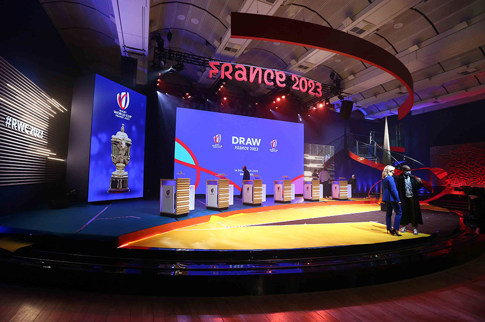 plateau tirage au sort coupe du monde de Rugby 2023 