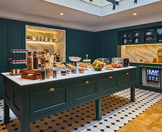 agencement hôtel ; buffet petits-déjeuners