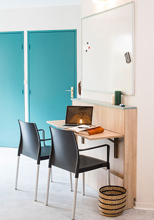 agencement résidence étudiante - création meuble sur-mesure