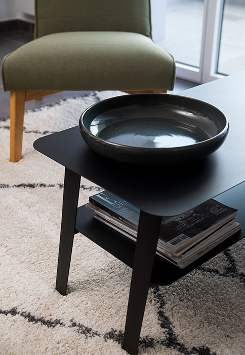 aménagement résidence Villenciel - table basse et tapis séjour  