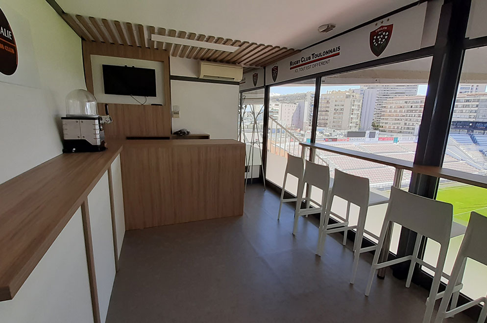 Agencement loges stade Mayol - Rugby Club Toulonnais