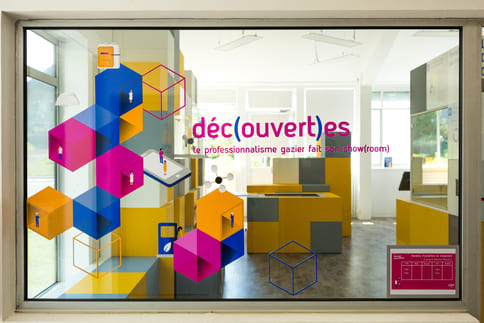 Agencement showroom GRDF sur mesure