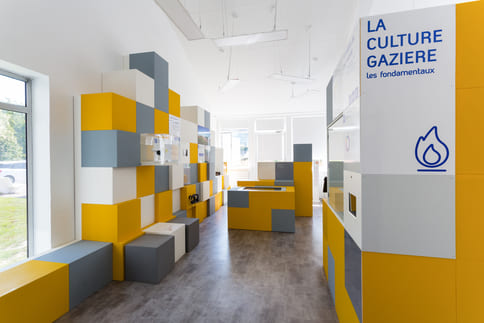 Agencement showroom GRDF sur mesure