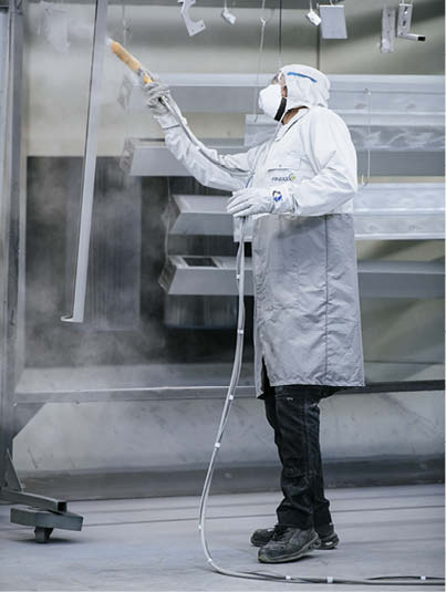 Cabine de peinture poudre