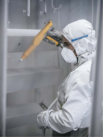 Cabine de peinture poudre