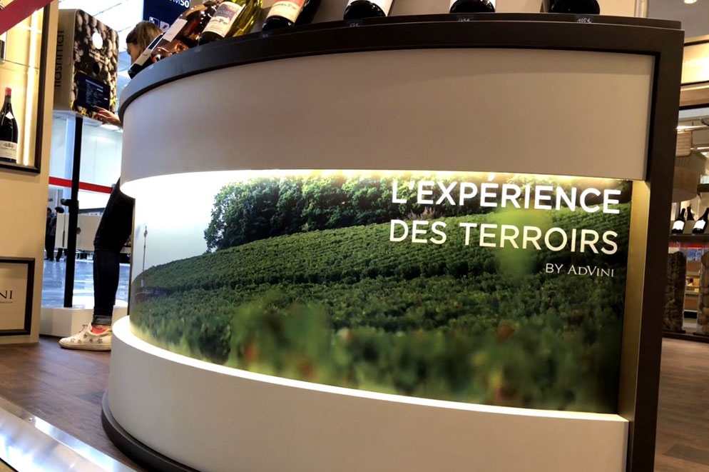 agencement pop up Store AdVini signalétique  