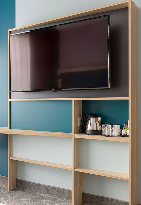 Agencement chambre hôtel Hampton by Hilton Tours Centre  