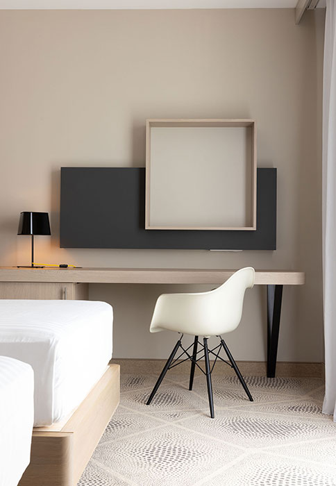 Agencement chambre Hôtel Hilton Garden Inn Tours Centre