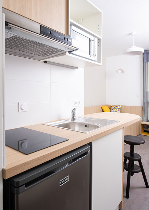 aménagement espace cuisine, Résidence origin Campus
