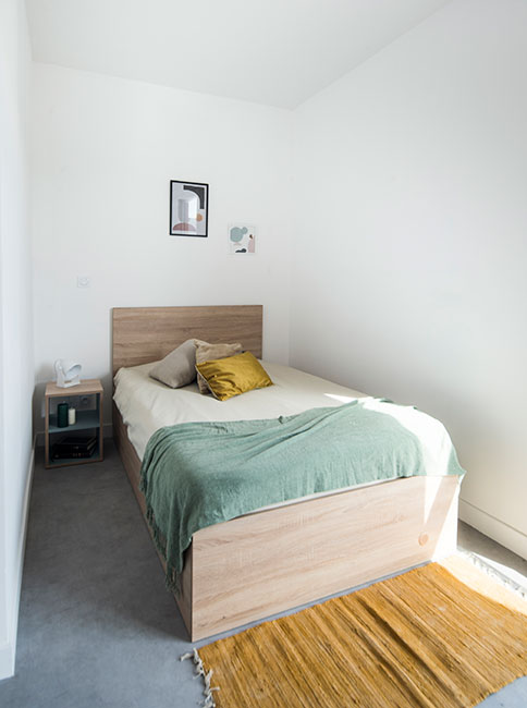 agencement espace nuit studio étudiant campus Martelet - Limas  