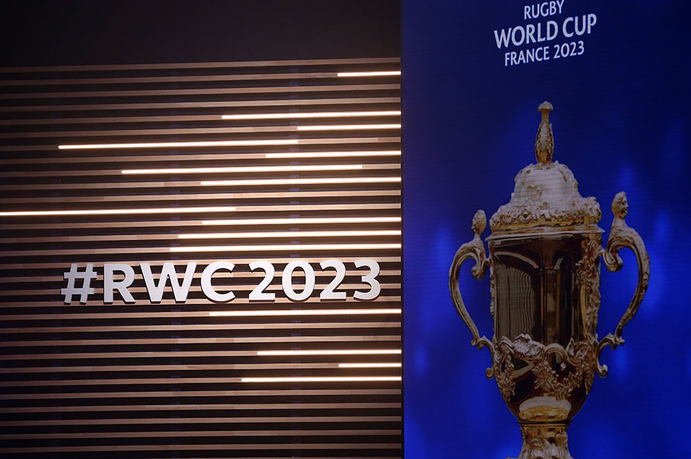 decor et signalétique tirage au sort coupe du monde rugby 2023