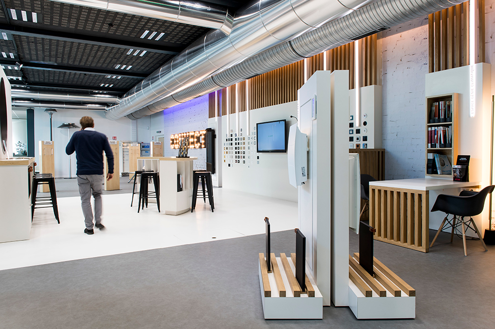 agencement showroom Le Mat'Electrique ; Groupe Sonepar  