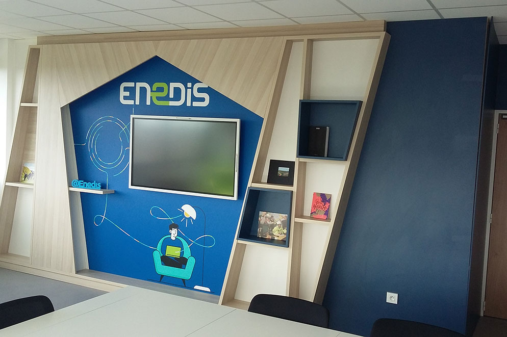 Agencement showroom Enedis