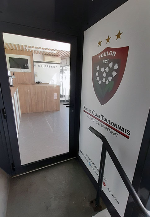 Agencement loges stade Mayol - Rugby Club Toulonnais - Signalétique