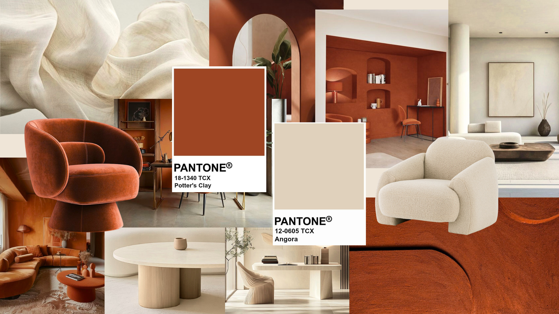 terracotta et sable chaud