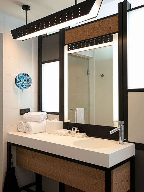 agencement salles de bains - hôtel Aloft Strasbourg