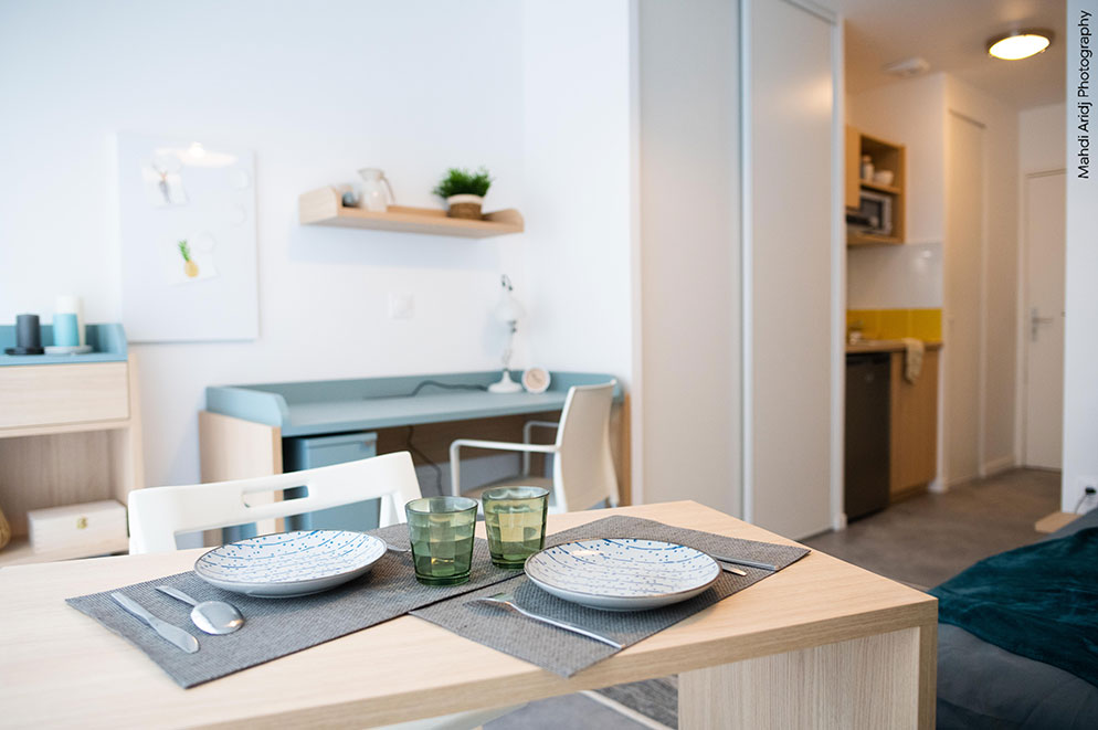 agencement espace séjour - Studéa Paris Riquet