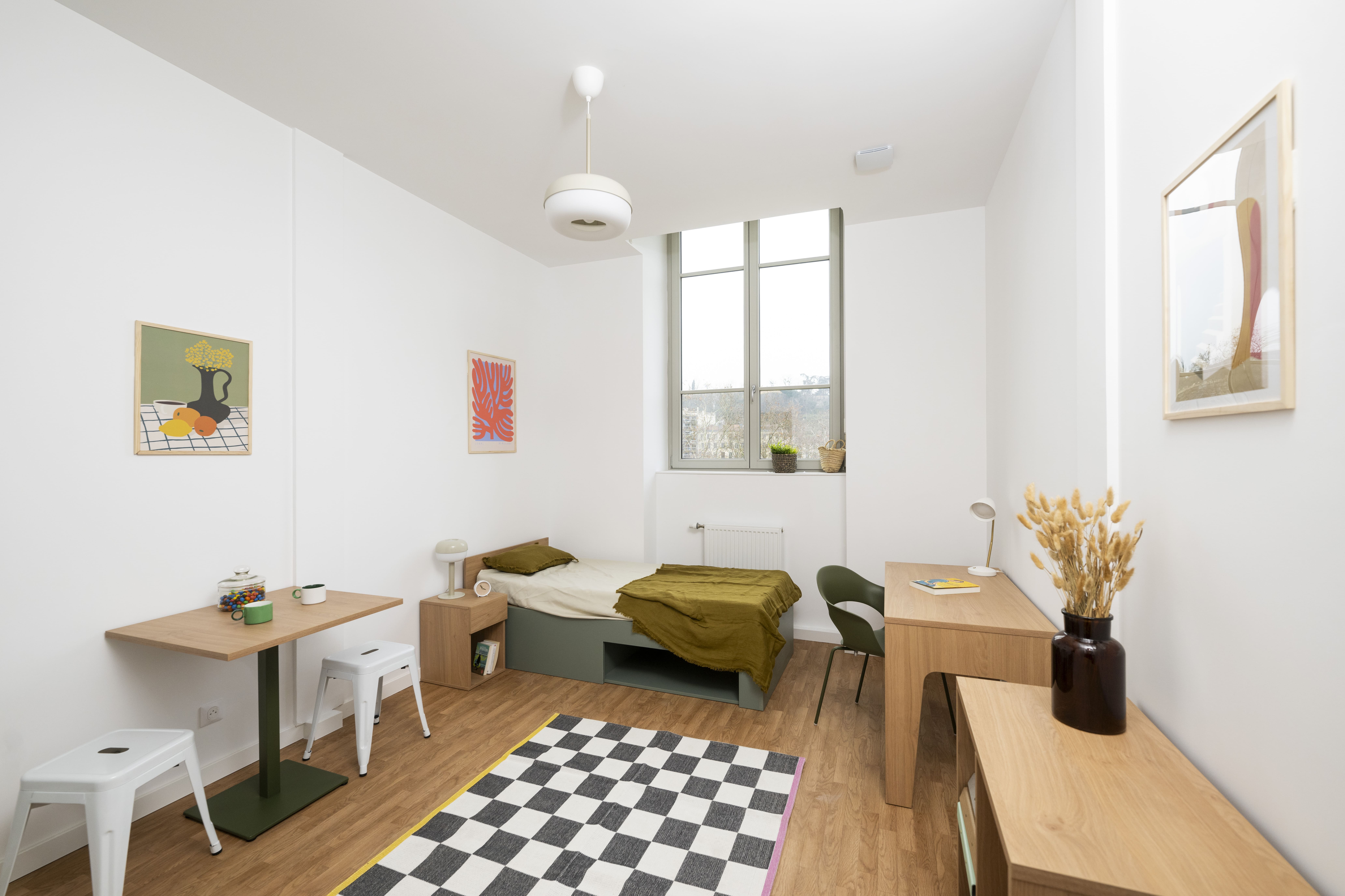 chambre de résidence étudiante