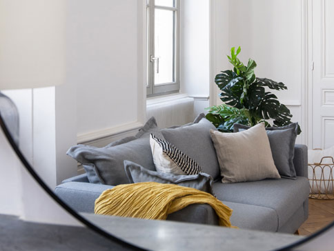 aménagement résidence étudiante rue du plâtre Lyon , espace séjour   