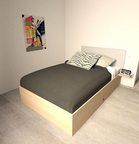 agencement chambre - studéa Riquet  