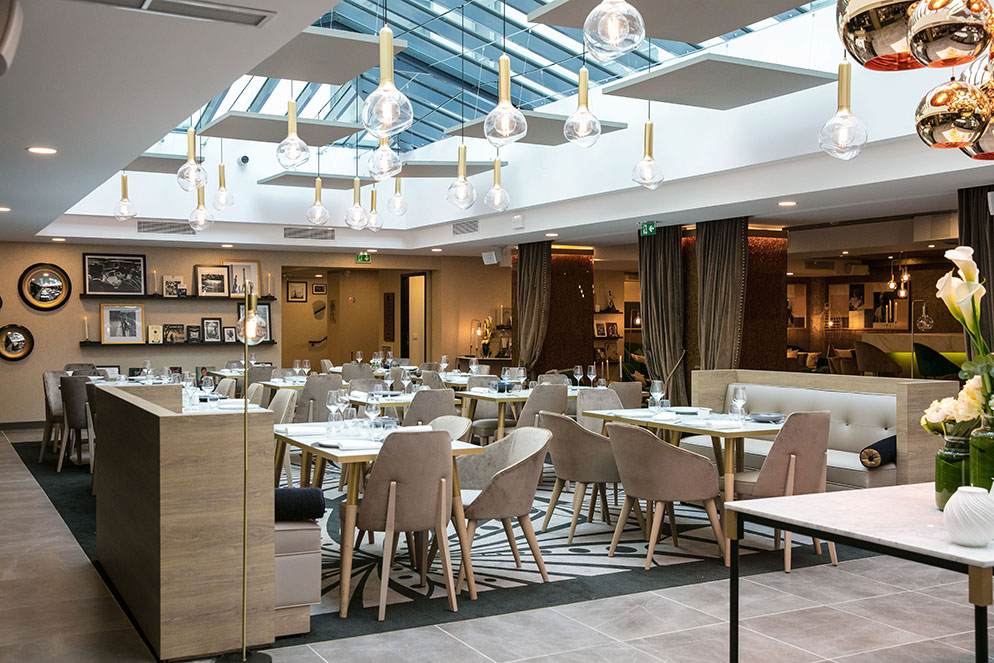 Agencement du restaurant Hôtel Niepce par GL events