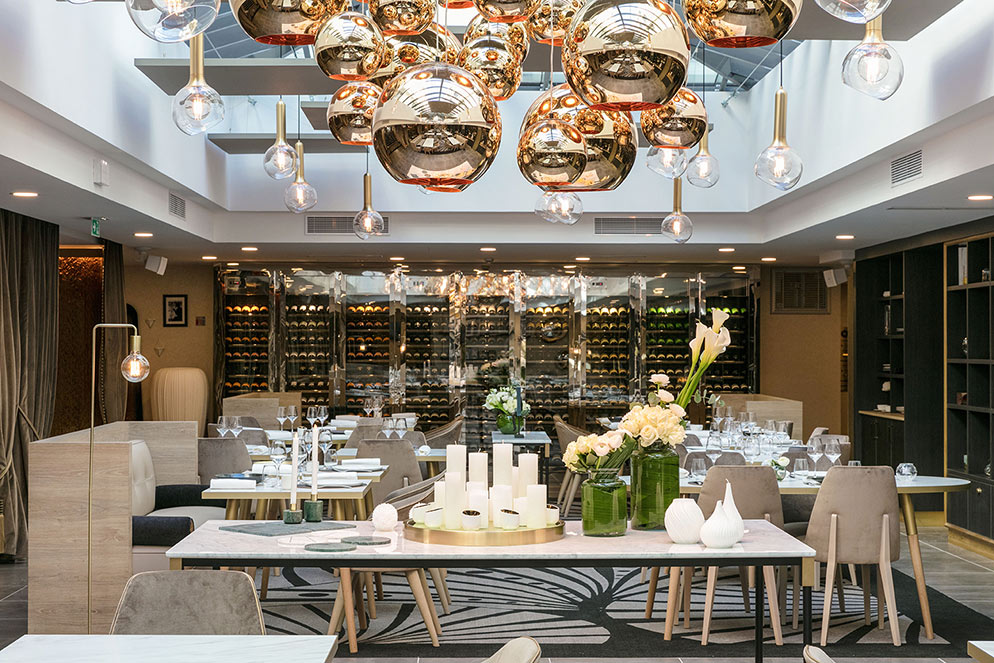 Agencement du restaurant Hôtel Niepce par GL events