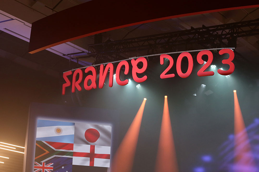signalétique tirage au sort coupe du monde Rugby 2023