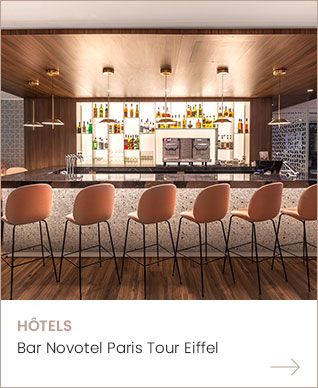 Agencement du bar lounge Novotel Paris Eiffel