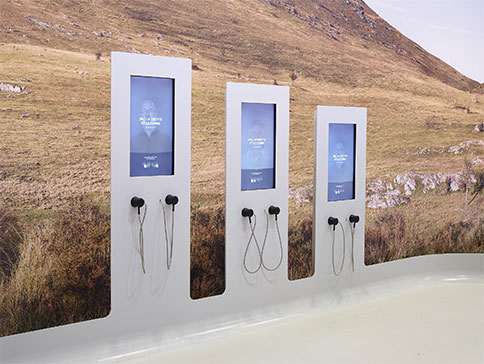 Agencement d'un musée - panneaux digitaux intelligents