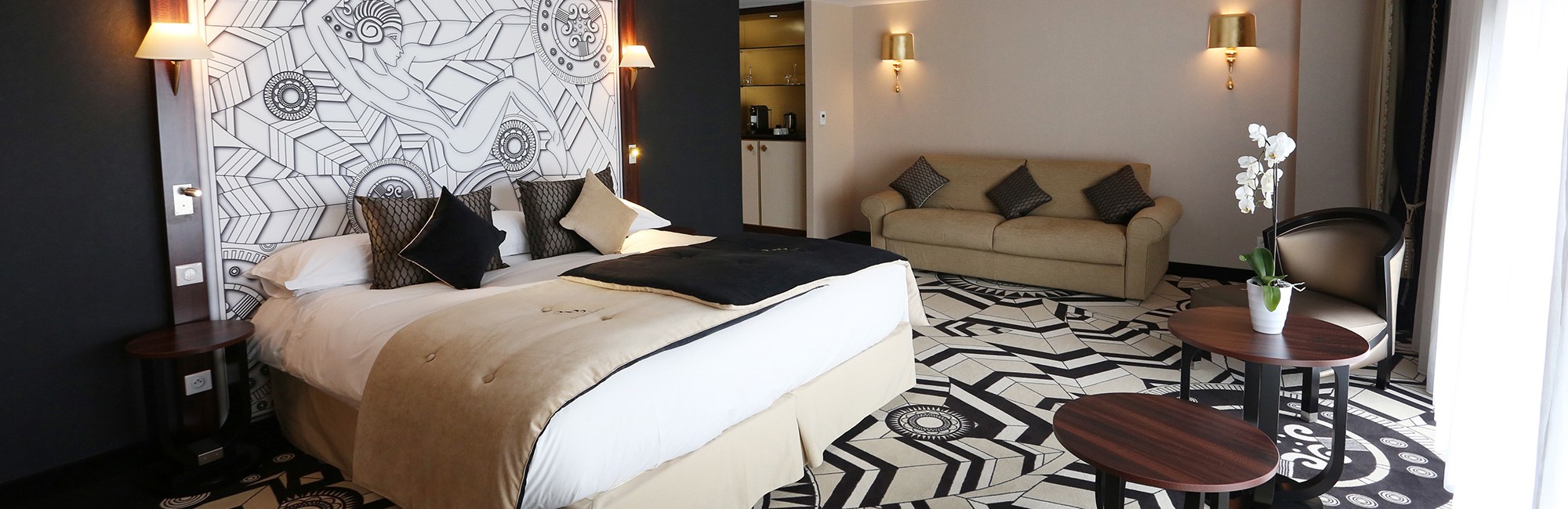 Agencement chambre Hôtel Régina Biarritz