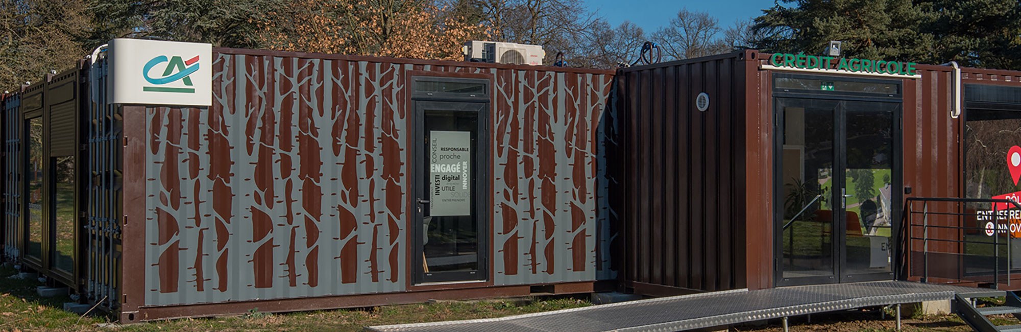 Crédit Agricole Centre Est : Containers CAPSA agencés par GL events