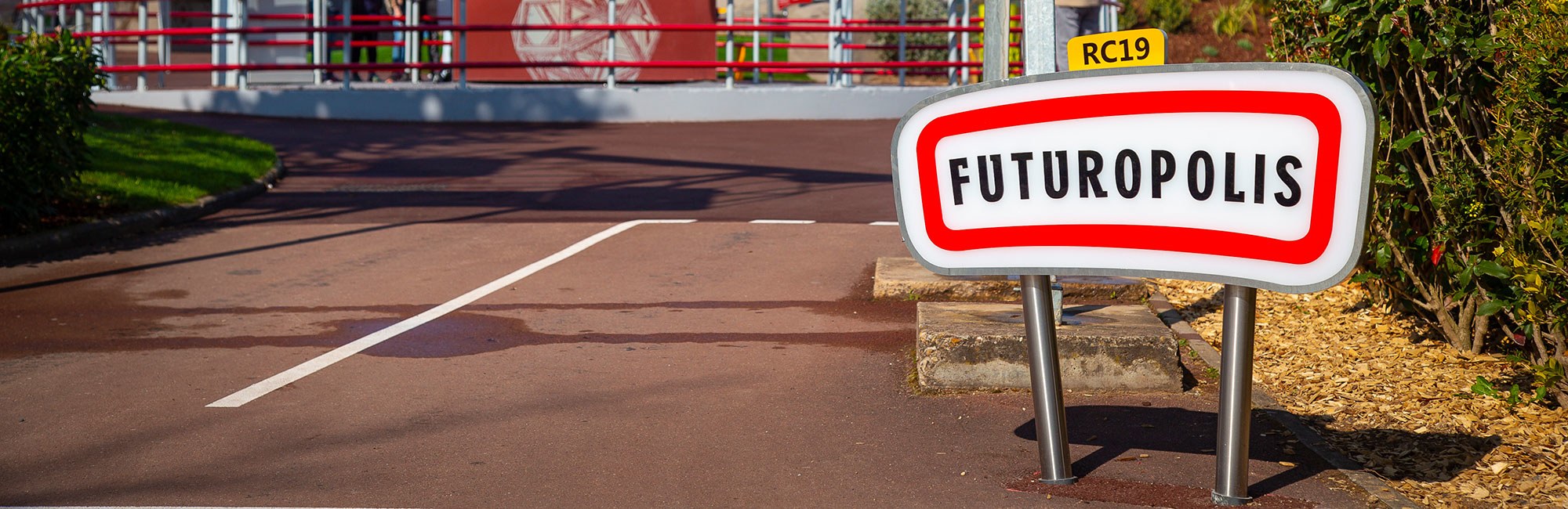 Panneau signalisation entrée ville Futuropolis