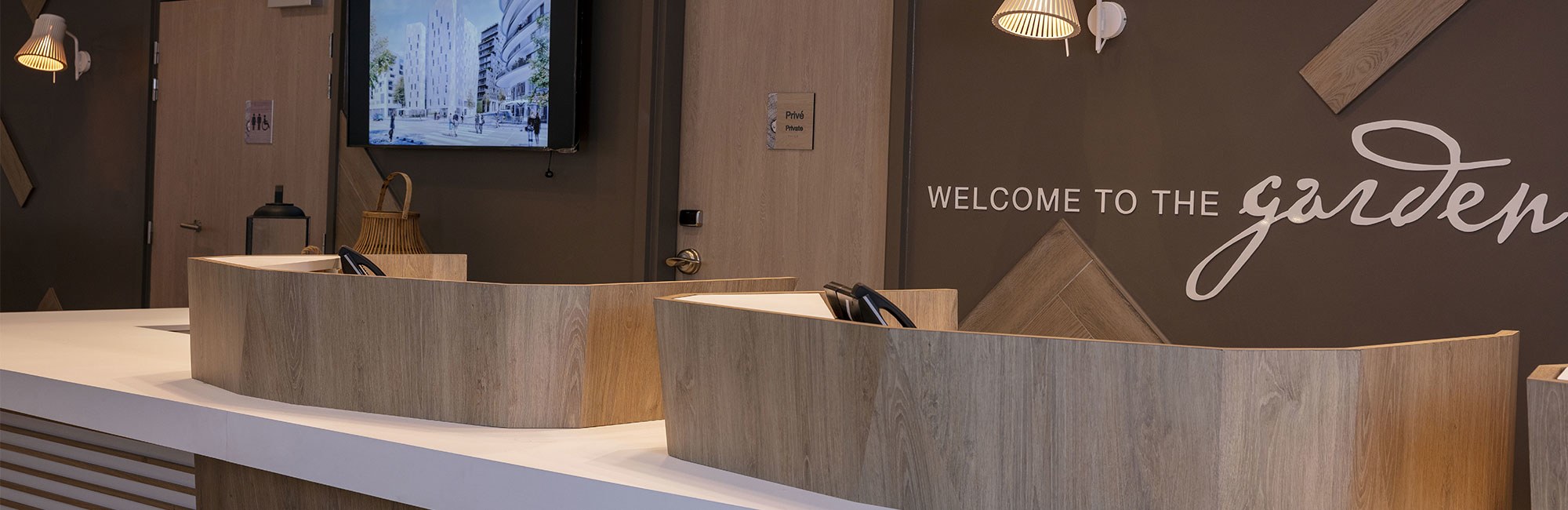 meuble accueil hotel Hilton Garden Inn Massy