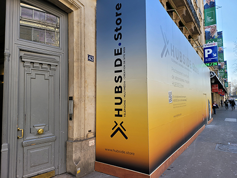 palissade de travaux boutique centre-ville