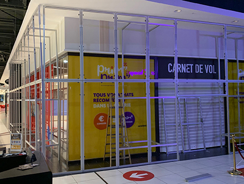 structure aluminium pour palissade de travaux modulable