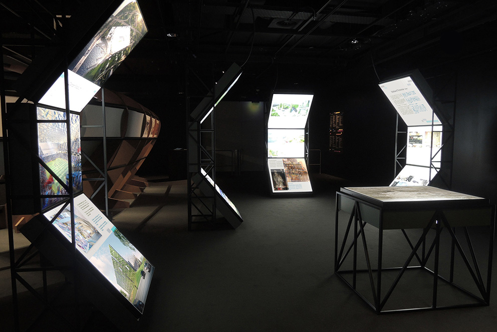 Meubles d'exposition design, rétroéclairé