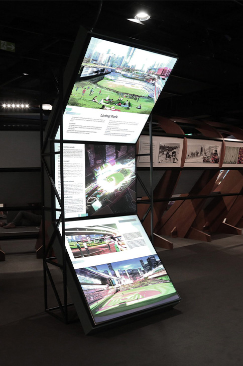 Meubles d'exposition design, rétroéclairé